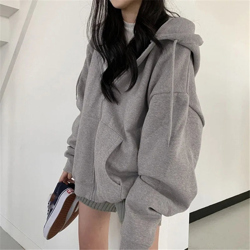 Oversized Streetwear Zip Hoodie