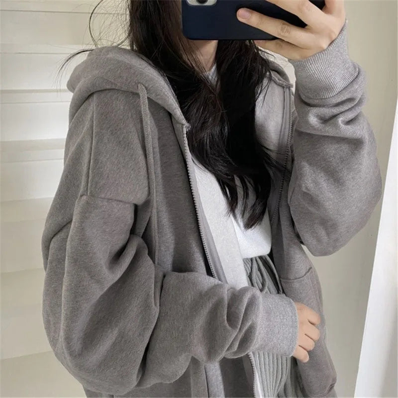 Oversized Streetwear Zip Hoodie